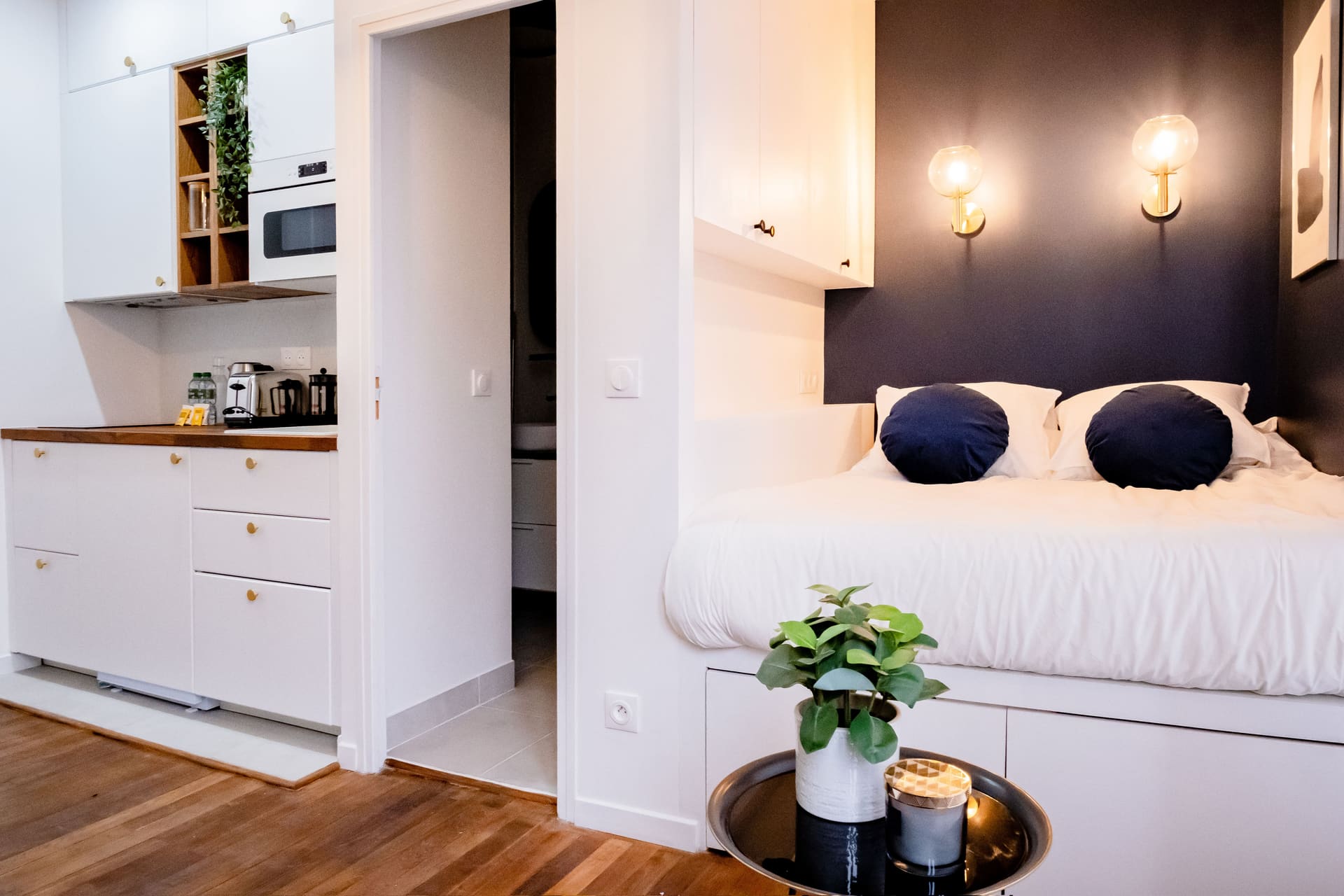Kitchenette équipée de Studio Rivage