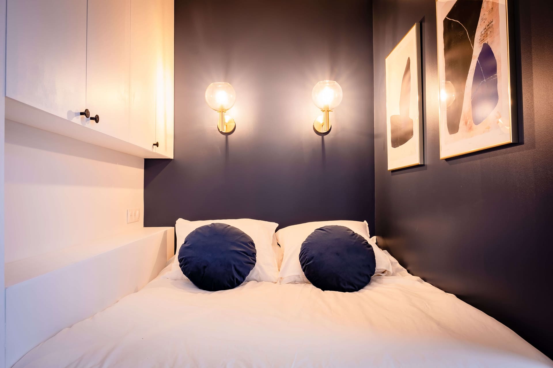 Espace nuit et linge de lit de Studio Rivage